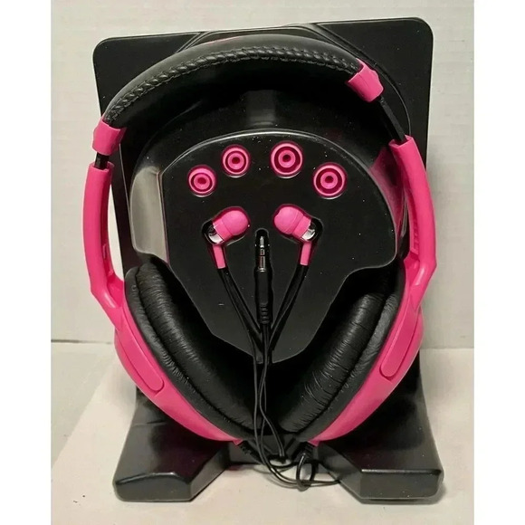 WICKED AUDIO 2-in-1 Combo Ear Buds and Headphones Hot‎ Pink Neon WI-8232 - Picture 5 of 8
